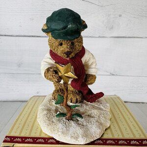 The Windsor Bears of Cranbury Commons CHARLIE THE LITTLEST CHRISTMAS TREE Resin